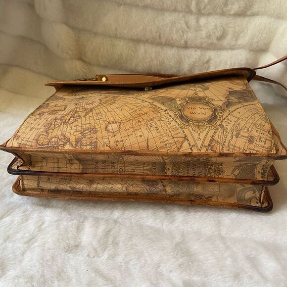 D Collection world classic  Vinyl and  leather office large shoulder bag - Picture 7 of 12